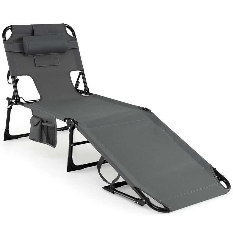 Tanning Chair with Face Arm Holes Folding Chair by DirectDeals