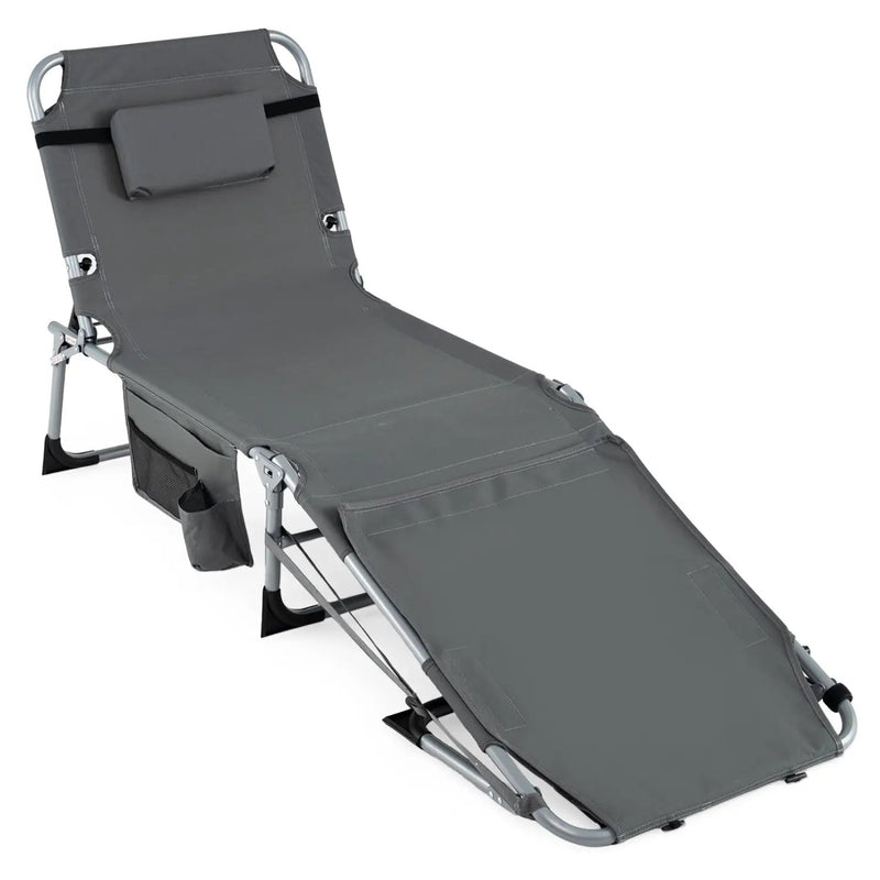Tanning Chair with Face Arm Holes Portable Sunbathing Chair by DirectDeals