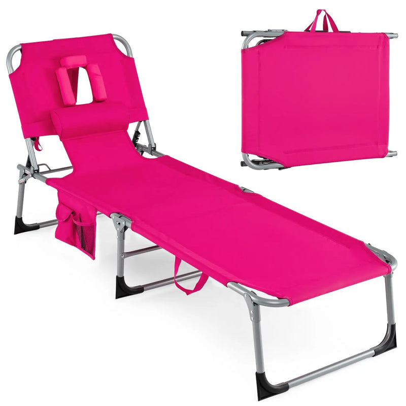 Tanning Chair with Face Arm Holes Folding Chair by DirectDeals