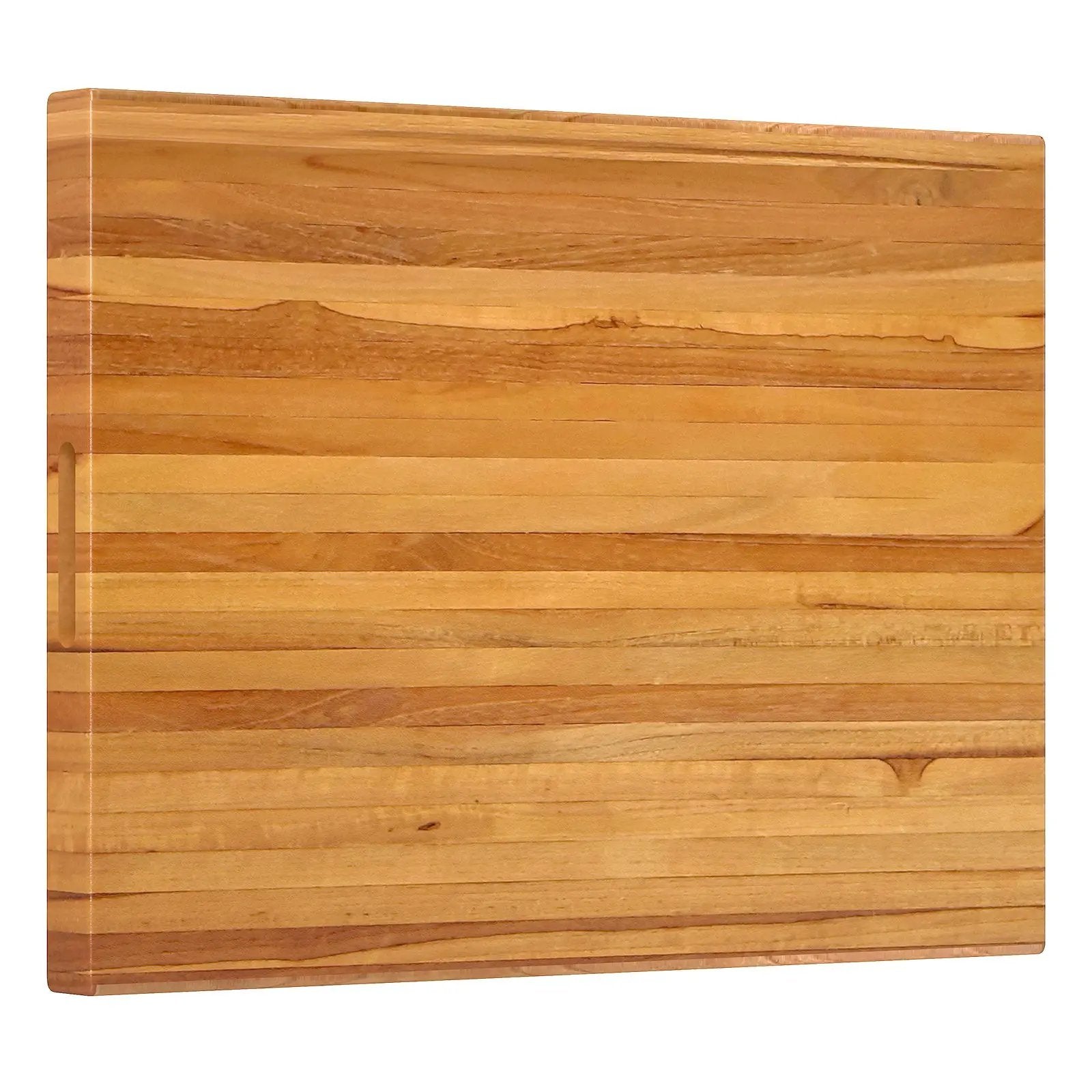 Teak Wood Cutting Board Extra Large 24 Inch Reversible Cutting Board with Handle by DirectDeals