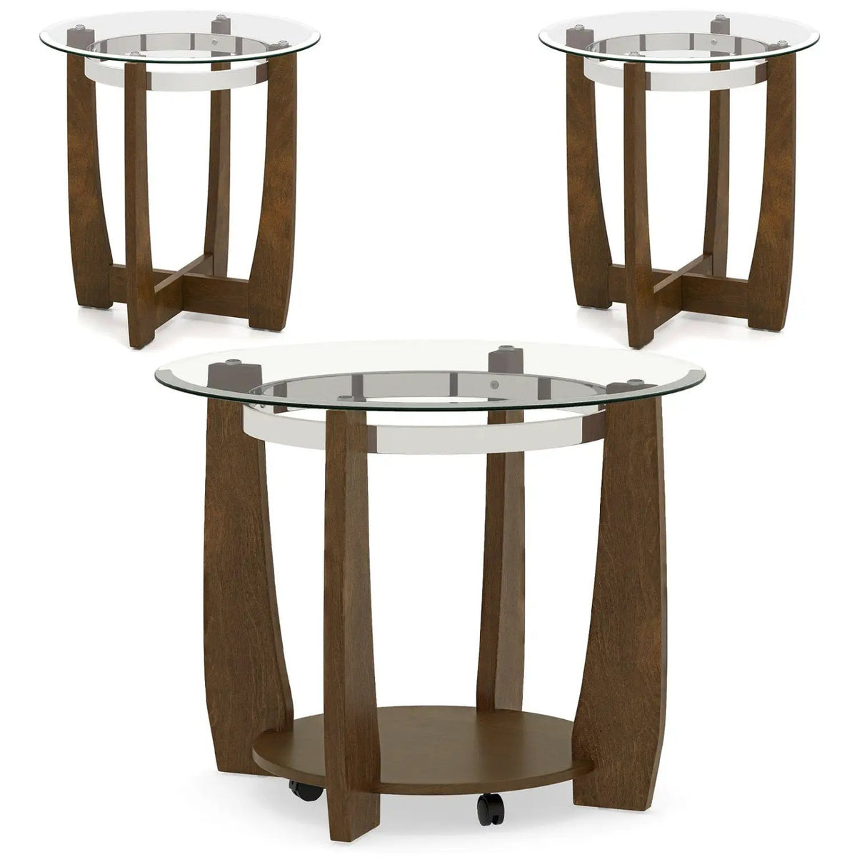 Tempered Glass Coffee Table Set of 3 for Living Room Bedroom, photo 11 of 16