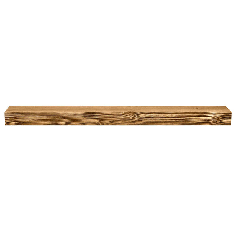 Textured Solid Floating Timber Fireplace Mantel Shelf by Dogberrycollections