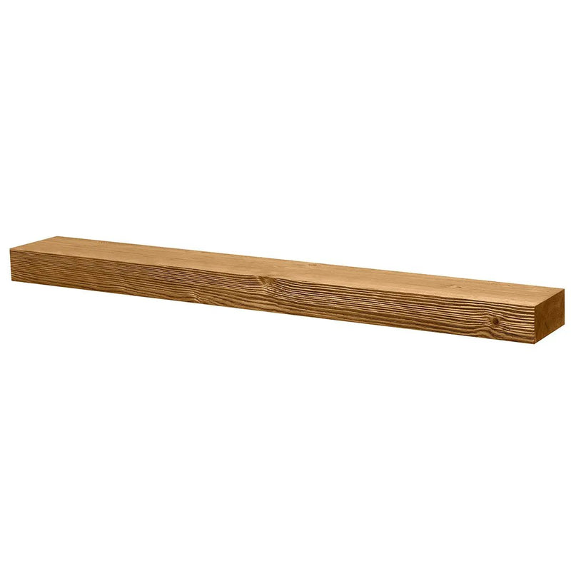 Textured Solid Floating Timber Fireplace Mantel Shelf by Dogberrycollections