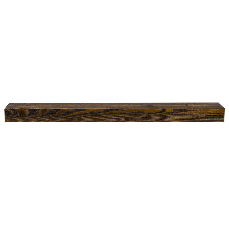 Textured Solid Floating Timber Fireplace Mantel Shelf by Dogberrycollections