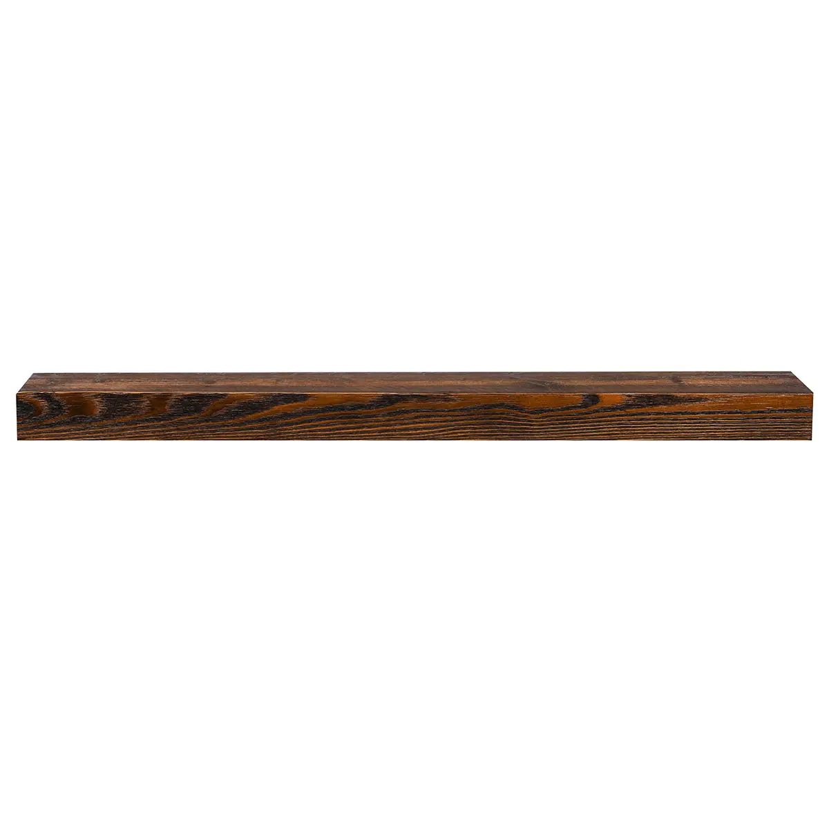 Textured Solid Floating Timber Fireplace Mantel Shelf by Dogberrycollections