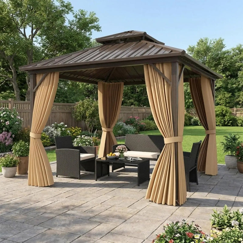 The Complete Outdoor Living Bundle: Hardtop Gazebo and 4 by DirectDeals