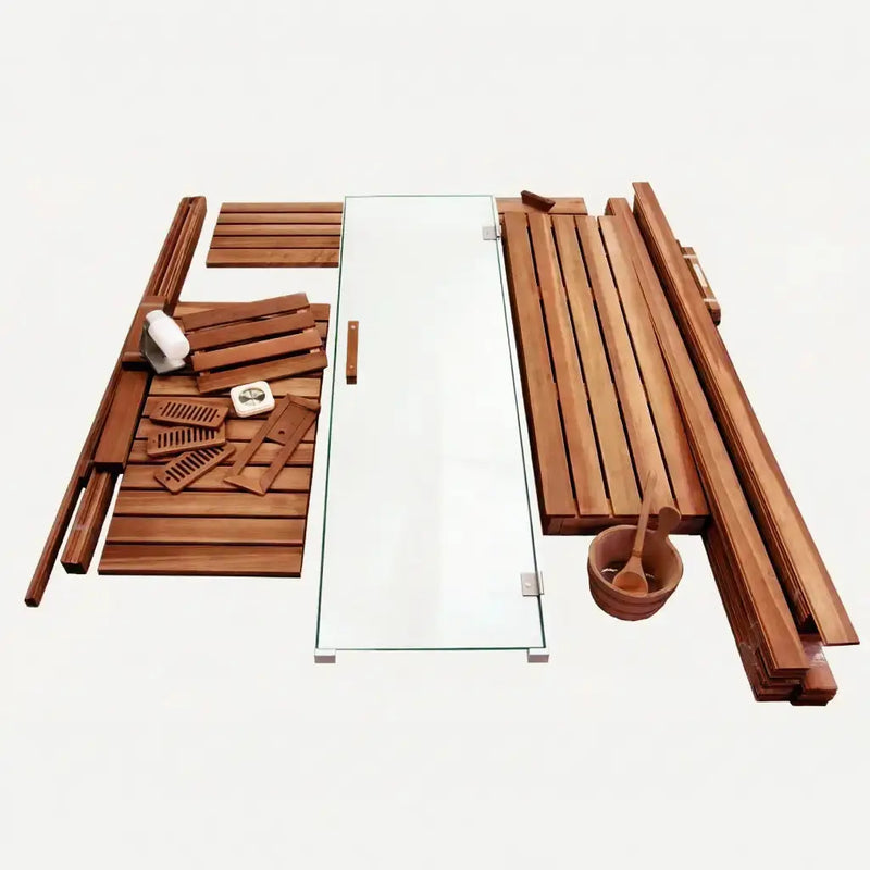 Custom Indoor Sauna Room - 5' x 7' x 8' - Finnish Sauna Builders by Finnish Sauna Builders