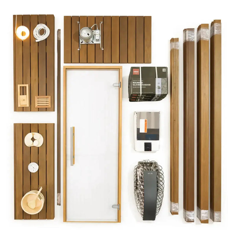 Carbon Smart Saunas - 7' x 7' x 8' - by Finnish Sauna Builders by Finnish Sauna Builders