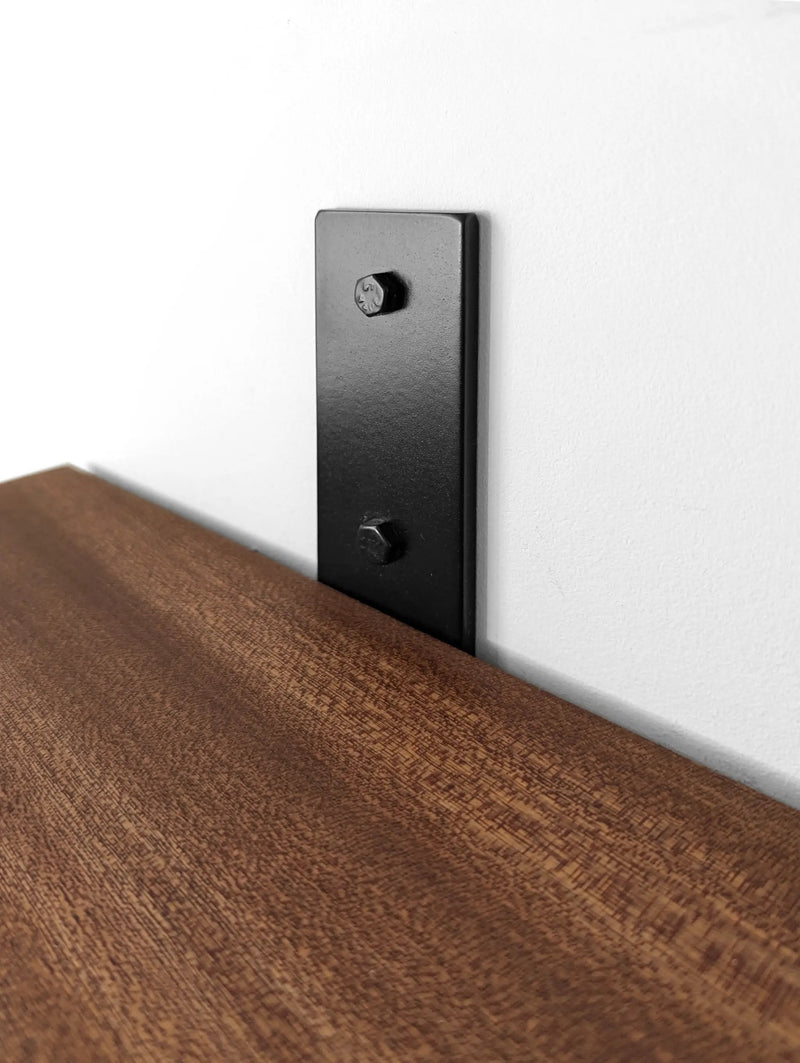 Thick Mahogany Board only (for Cascade Iron J Brackets) | Brackets fulfilled by Cascade Iron by NookWoodworking