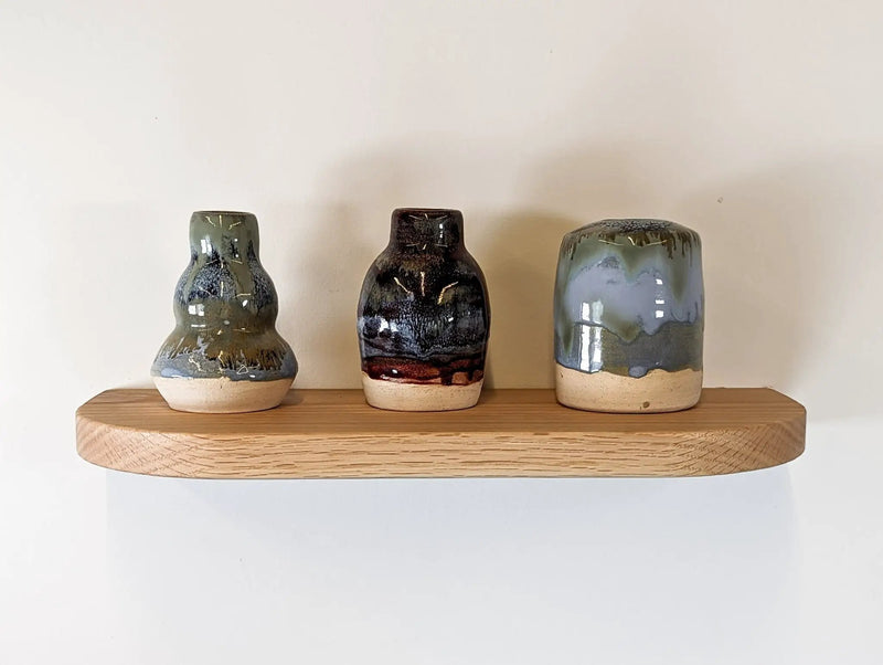Thin Mahogany Floating Shelf with Rounded Corners by NookWoodworking