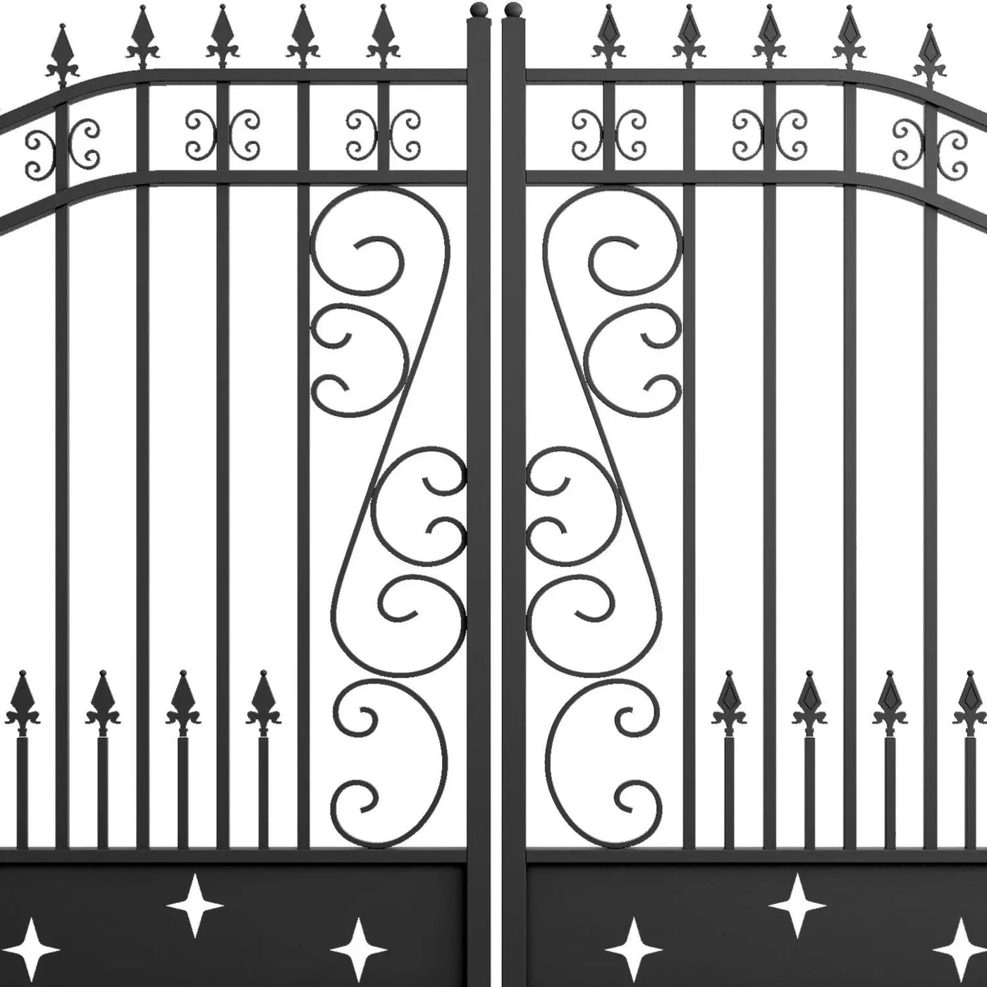 18x8 ft Steel Dual Swing Driveway Gate by Chery Industrial