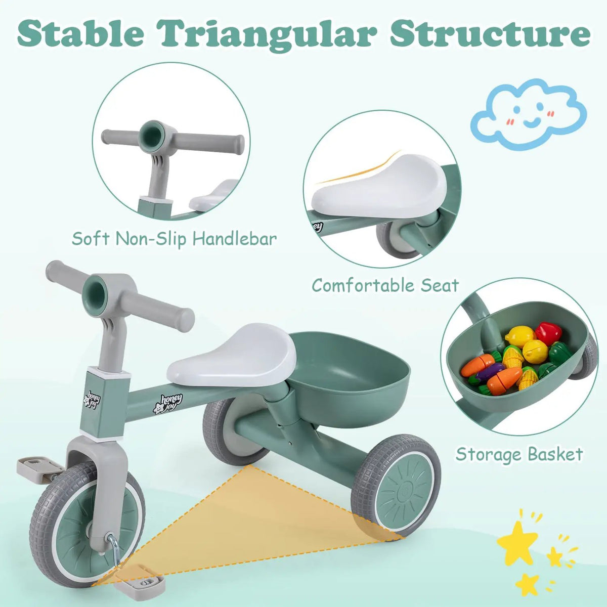 Convertible Toddler Trike with 86° Limited Steering Angle, photo 8 of 16