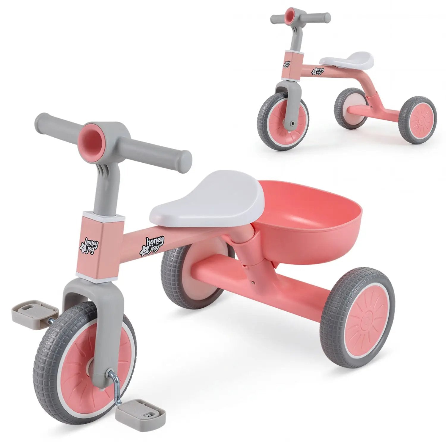 Convertible Toddler Trike with 86° Limited Steering Angle by DirectDeals