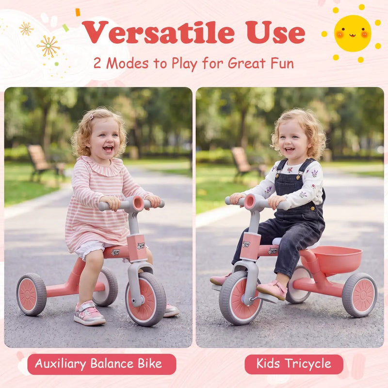 Convertible Toddler Trike with 86° Limited Steering Angle by DirectDeals
