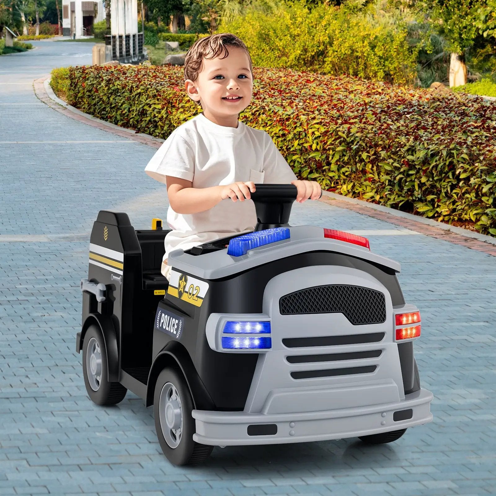12V Toddler Fire Toy Car with Shovel and Wrench for Ages 37-95 Months by DirectDeals