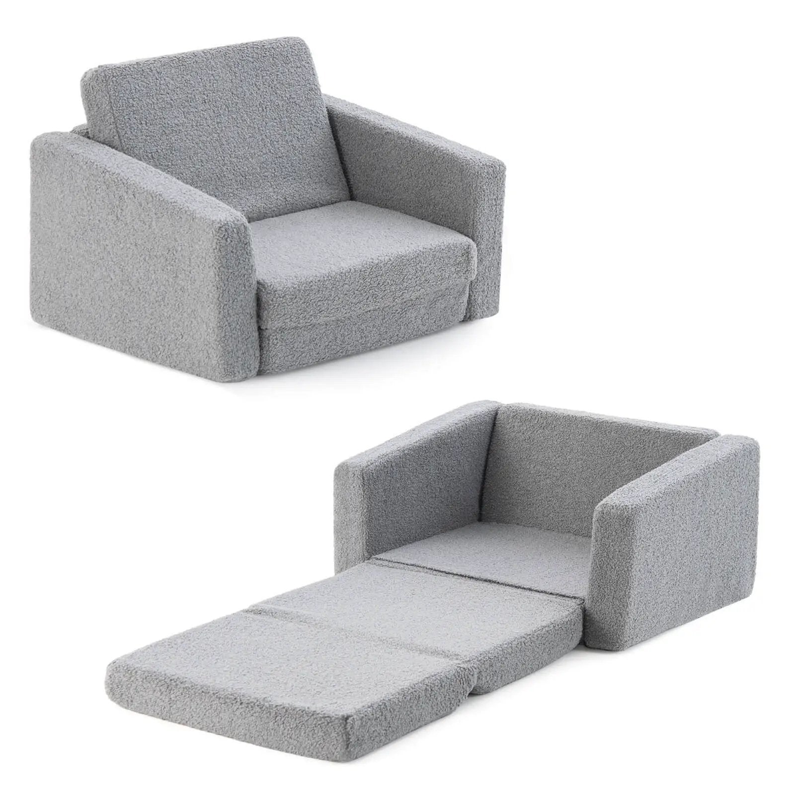 2-in-1 Children’s Convertible Sofa to Lounger-L by DirectDeals