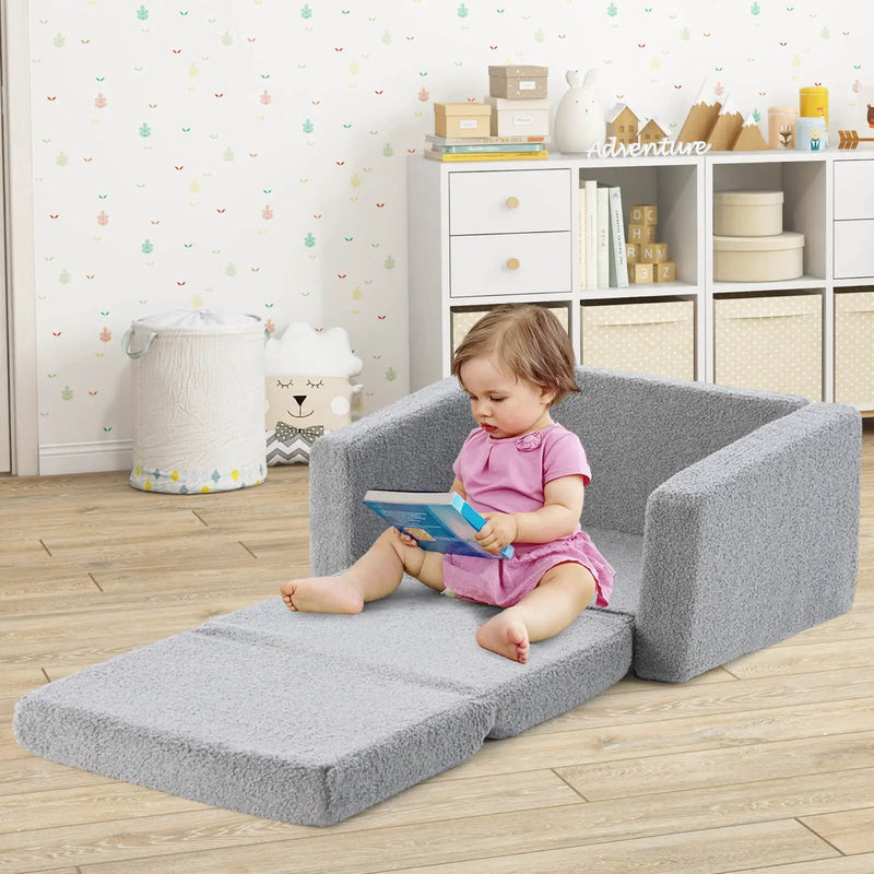 2-in-1 Children’s Convertible Sofa to Lounger-L by DirectDeals