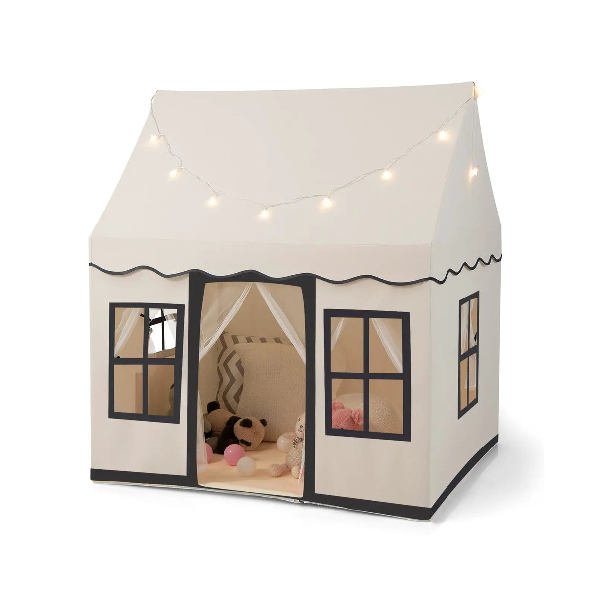 Toddler Large Playhouse with Star String Lights, photo 3 of 9