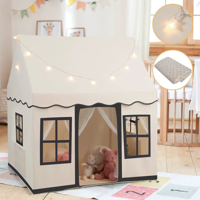 Toddler Large Playhouse with Star String Lights by DirectDeals