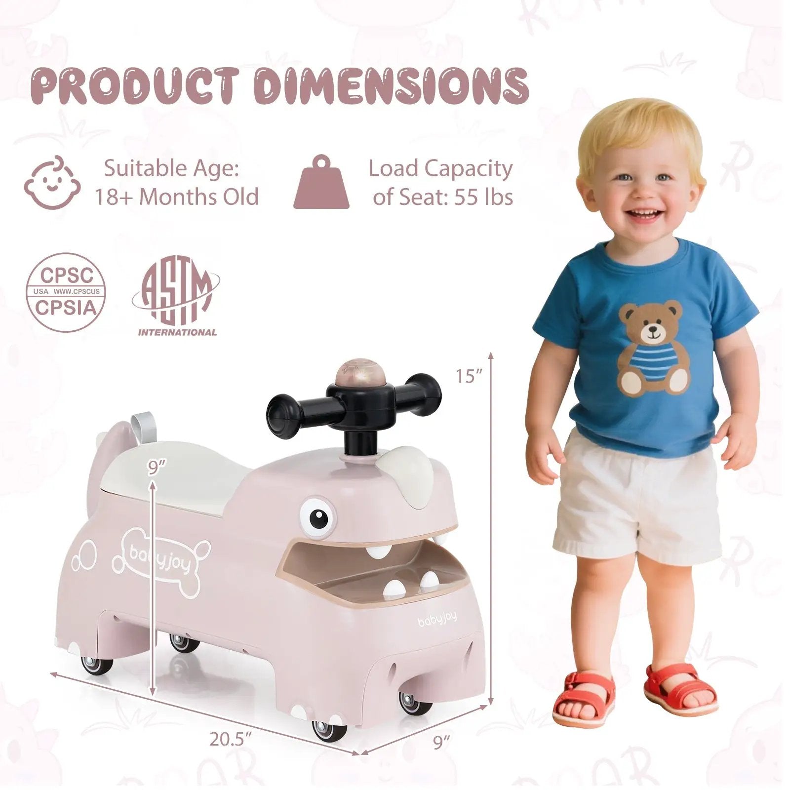 Toddler Ride on Toy Walking Sliding Car with Lights and Music by DirectDeals
