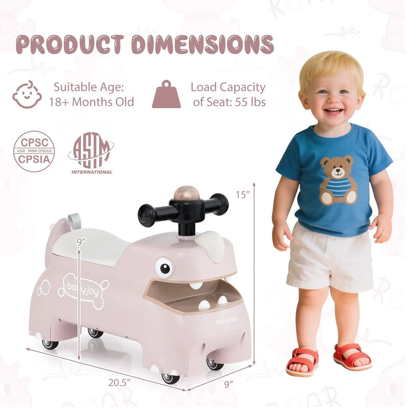 Toddler Ride on Toy Walking Sliding Car with Lights and Music by DirectDeals