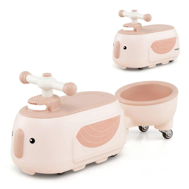 Toddler Ride on Toy with Trailer and Light Music by DirectDeals