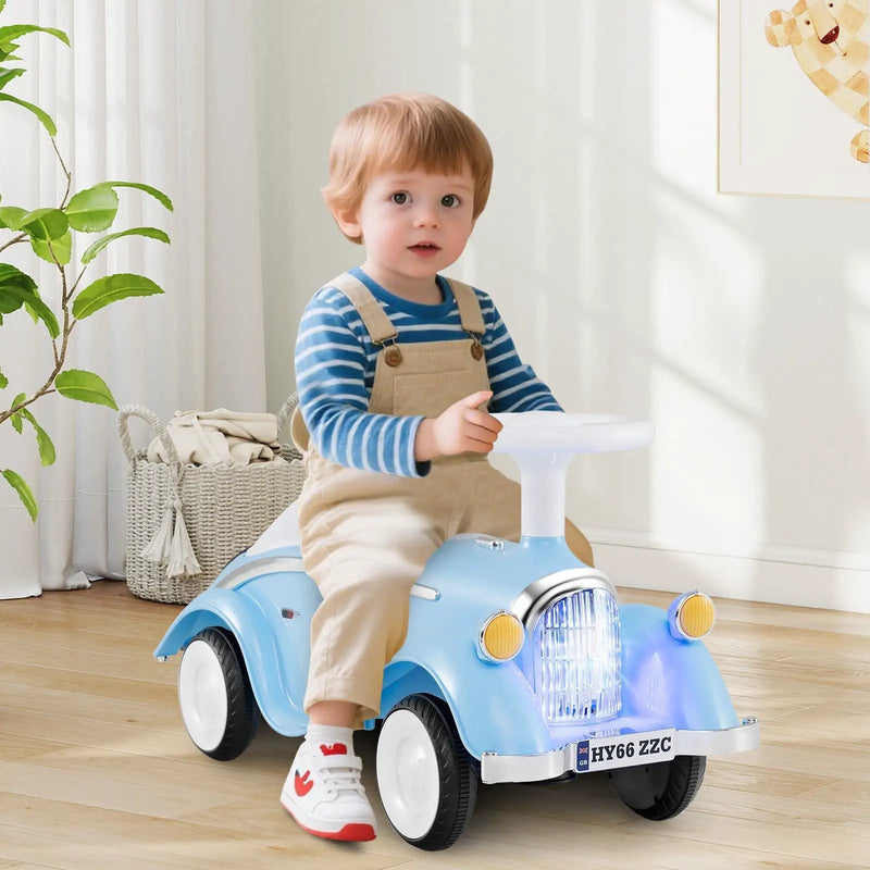 Toddler Ride on Toy Classic Sliding Car with Horn and LED Headlight by DirectDeals