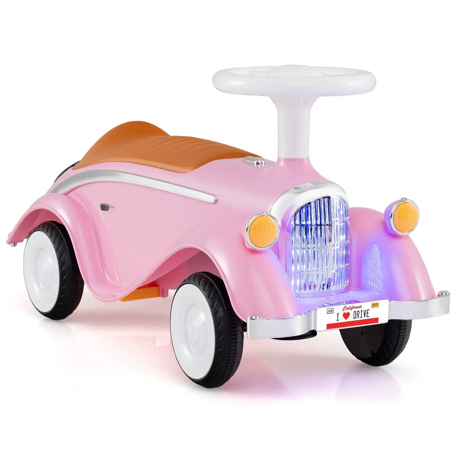 Toddler Ride on Toy Classic Sliding Car with Horn and LED Headlight by DirectDeals