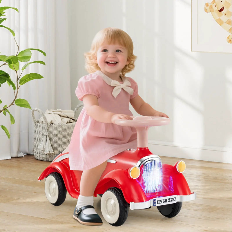 Toddler Ride on Toy Classic Sliding Car with Horn and LED Headlight by DirectDeals
