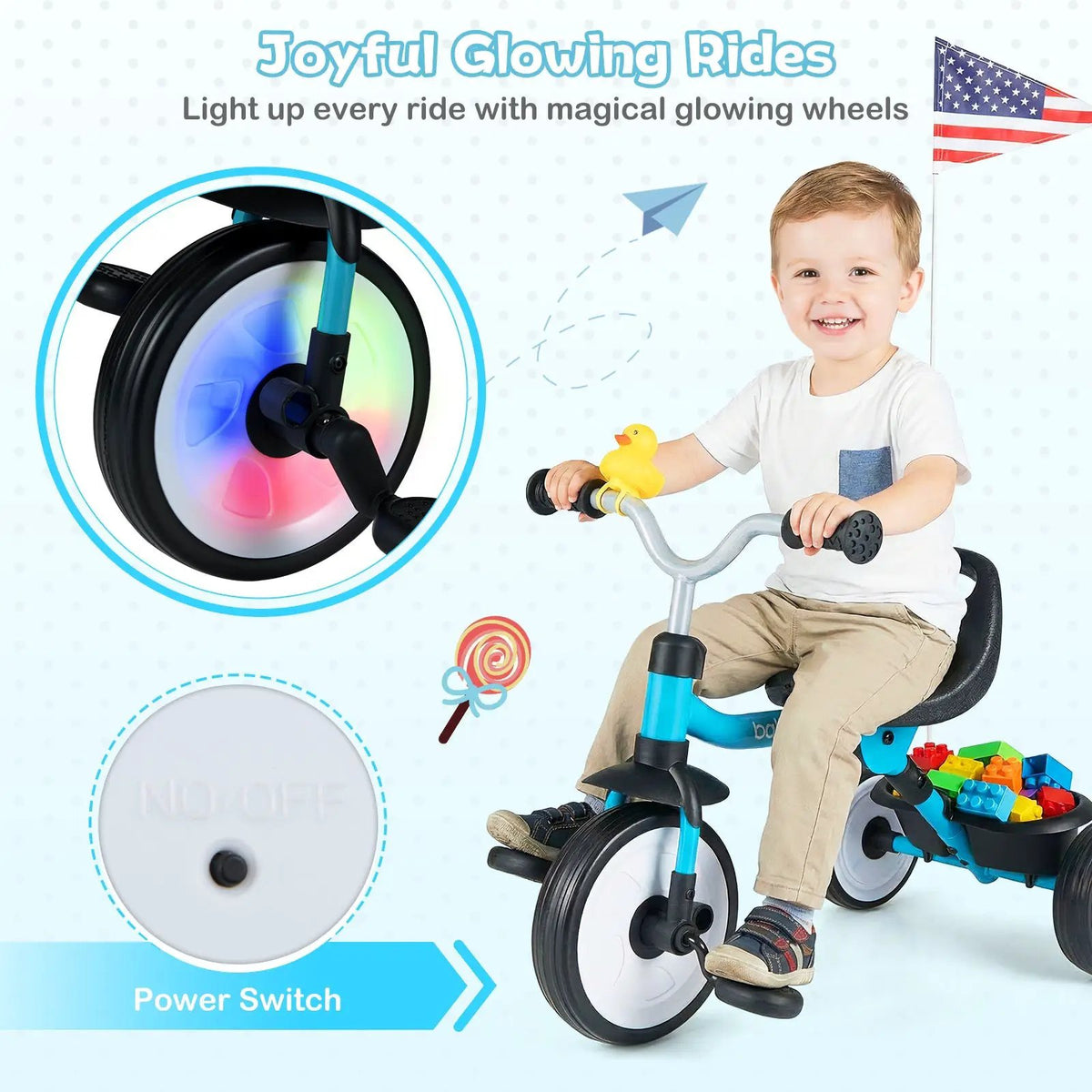 Toddler Tricycle with 3-Position Seat and Storage Basket for Kids, photo 27 of 32