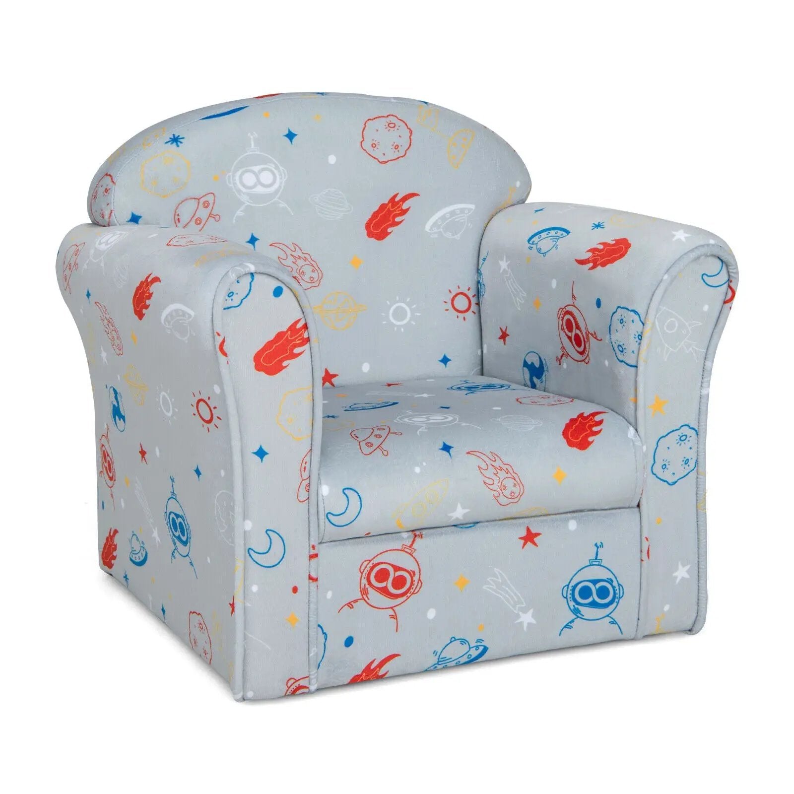 Toddler Upholstered Armchair with Solid Wooden Frame and High-density Sponge Filling by DirectDeals