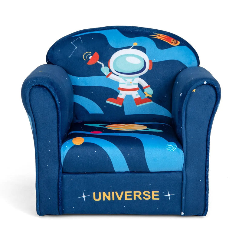Toddler Upholstered Armchair with Solid Wooden Frame and High-density Sponge Filling by DirectDeals