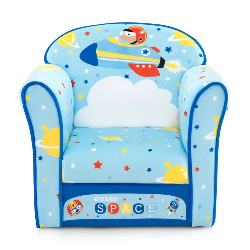 Toddlers Sofa Chair with Velvet Fabric Cover High Density Sponge Filling by DirectDeals