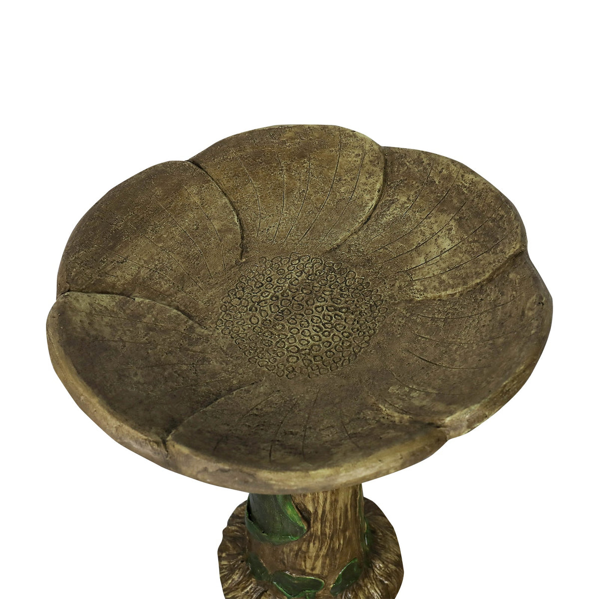 Concrete Rustic Bird Bath Carved Trunk 24 Inch, photo 9 of 12