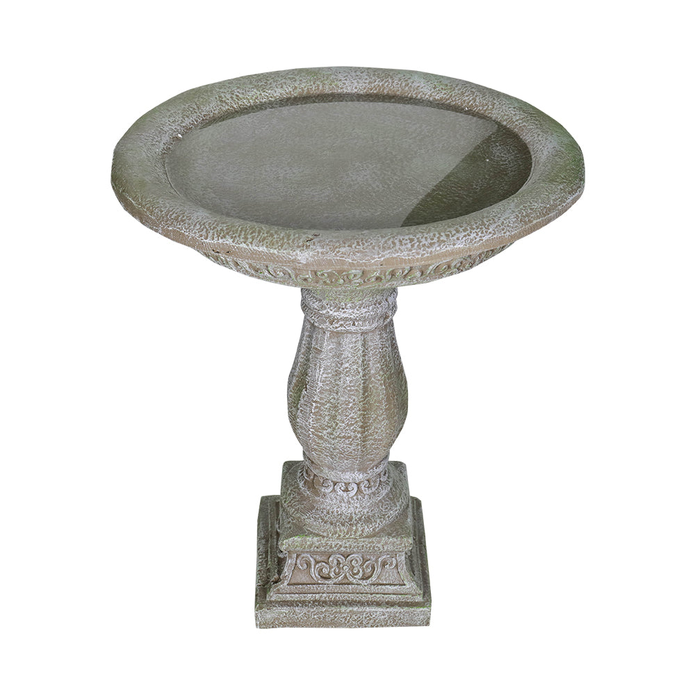 Concrete Antique Bird Bath Ornate Pedestal 23 Inch, photo 5 of 7