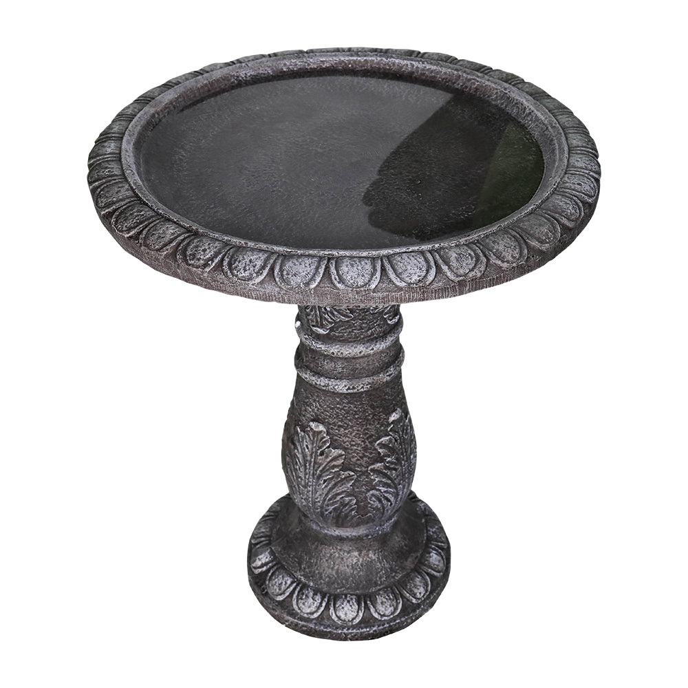 Concrete Leaf Bird Bath Acanthus Carved 24 Inch, photo 5 of 8