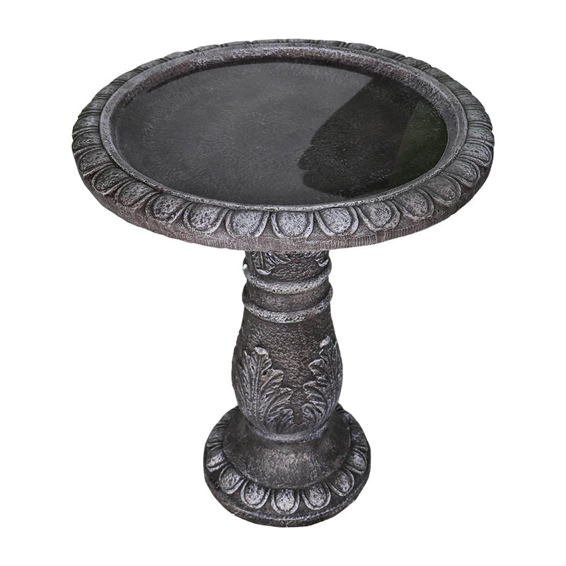 Concrete Leaf Bird Bath Acanthus Carved 24 Inch, photo 5 of 8
