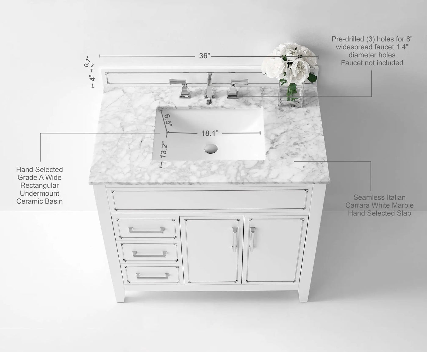 Aspen 36" Bath Vanity Set by Ancerre Designs