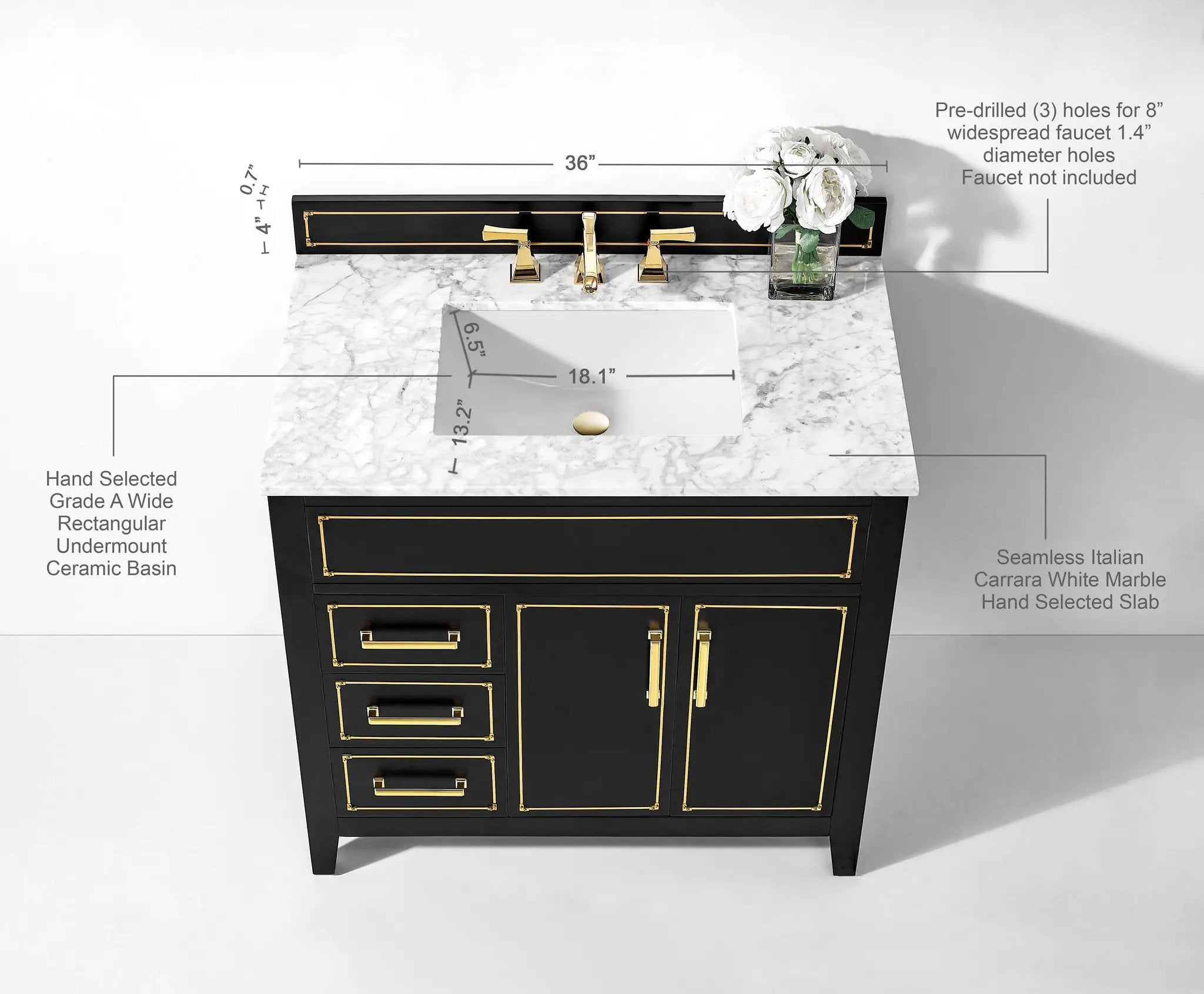 Aspen 36" Bath Vanity Set by Ancerre Designs