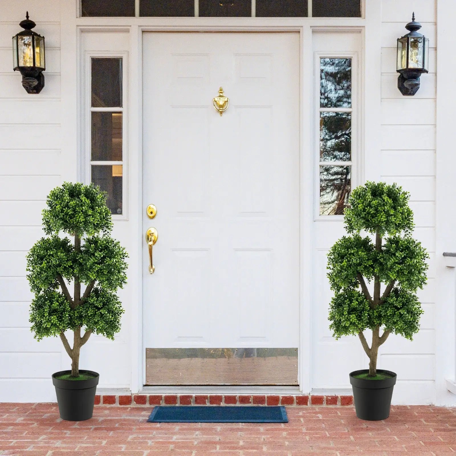 45 Inch Artificial Boxwood Topiary Ball Tree by DirectDeals