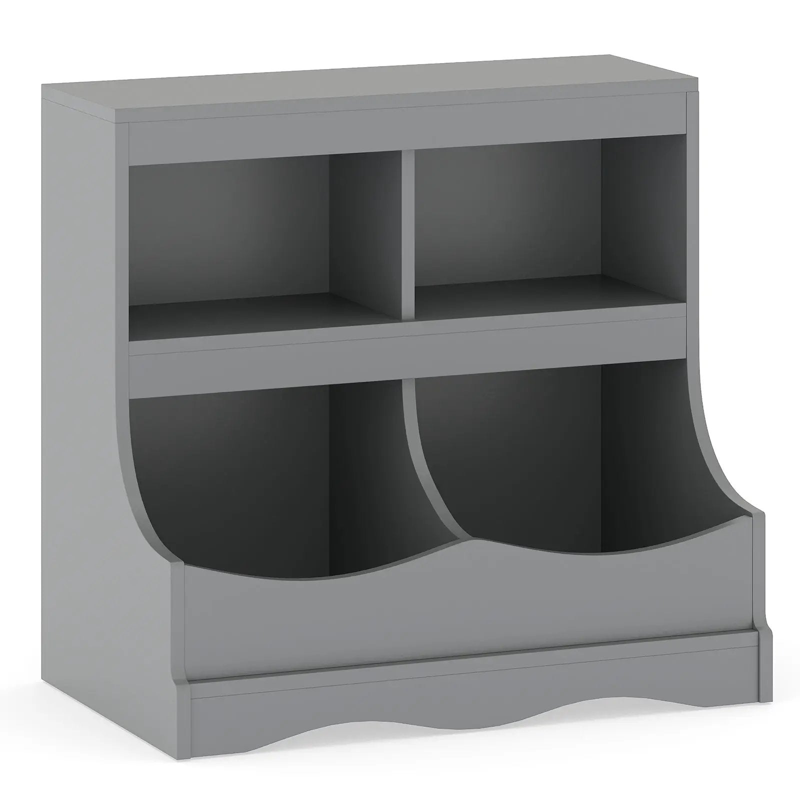 Toy Storage Organizer 4-Cubby Kids Bookcase for Toys and Books by DirectDeals