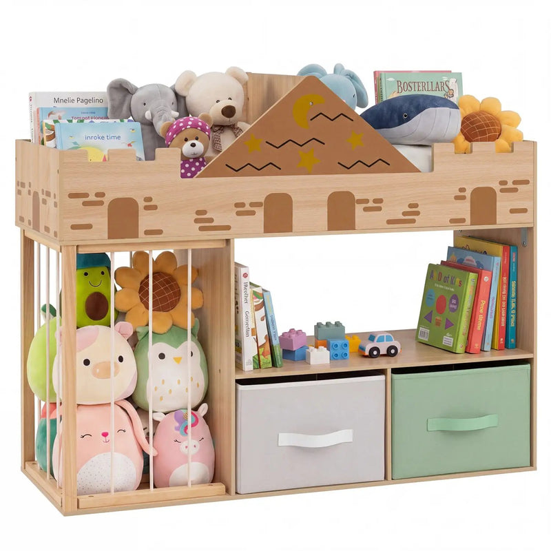 Kids Toy Storage Organizer with Stuffed Animal Holder by DirectDeals