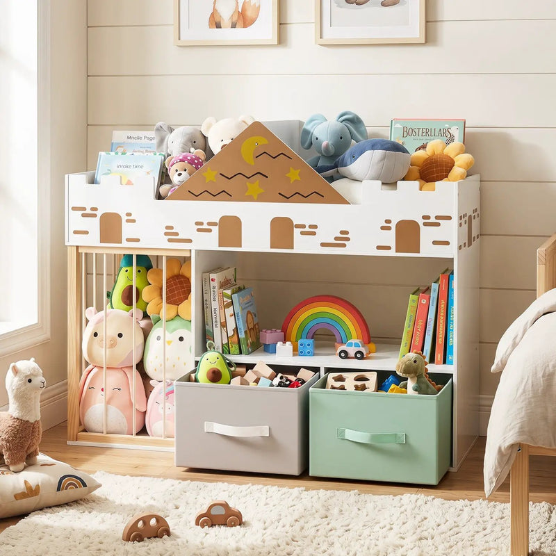Kids Toy Storage Organizer with Stuffed Animal Holder by DirectDeals