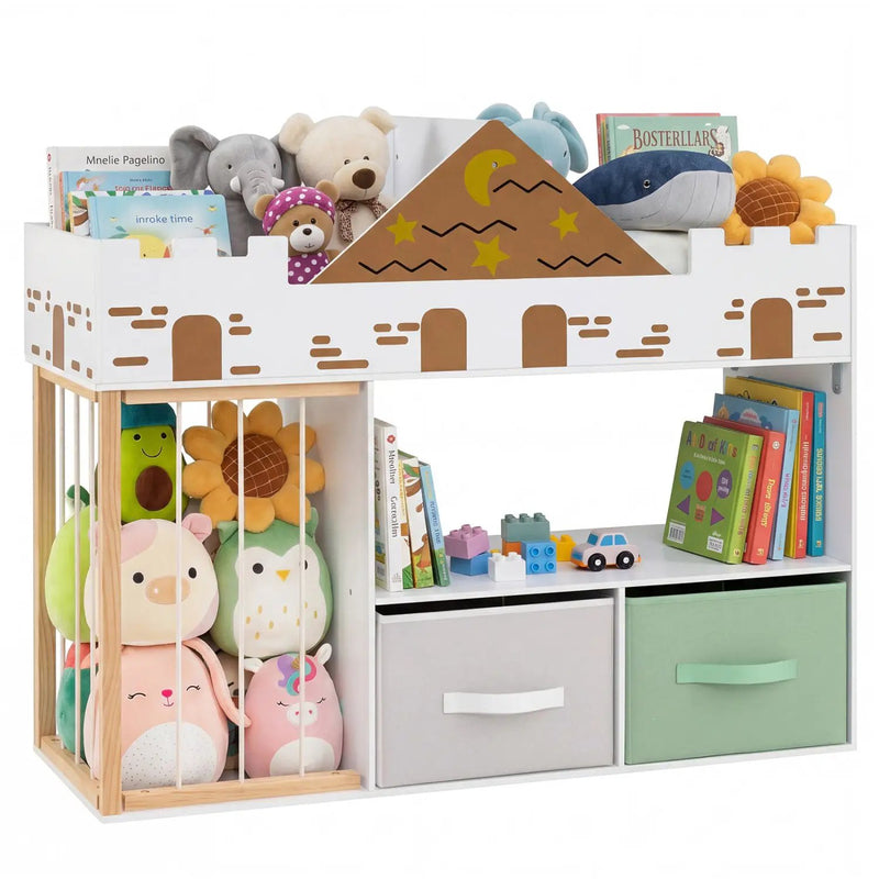 Kids Toy Storage Organizer with Stuffed Animal Holder by DirectDeals