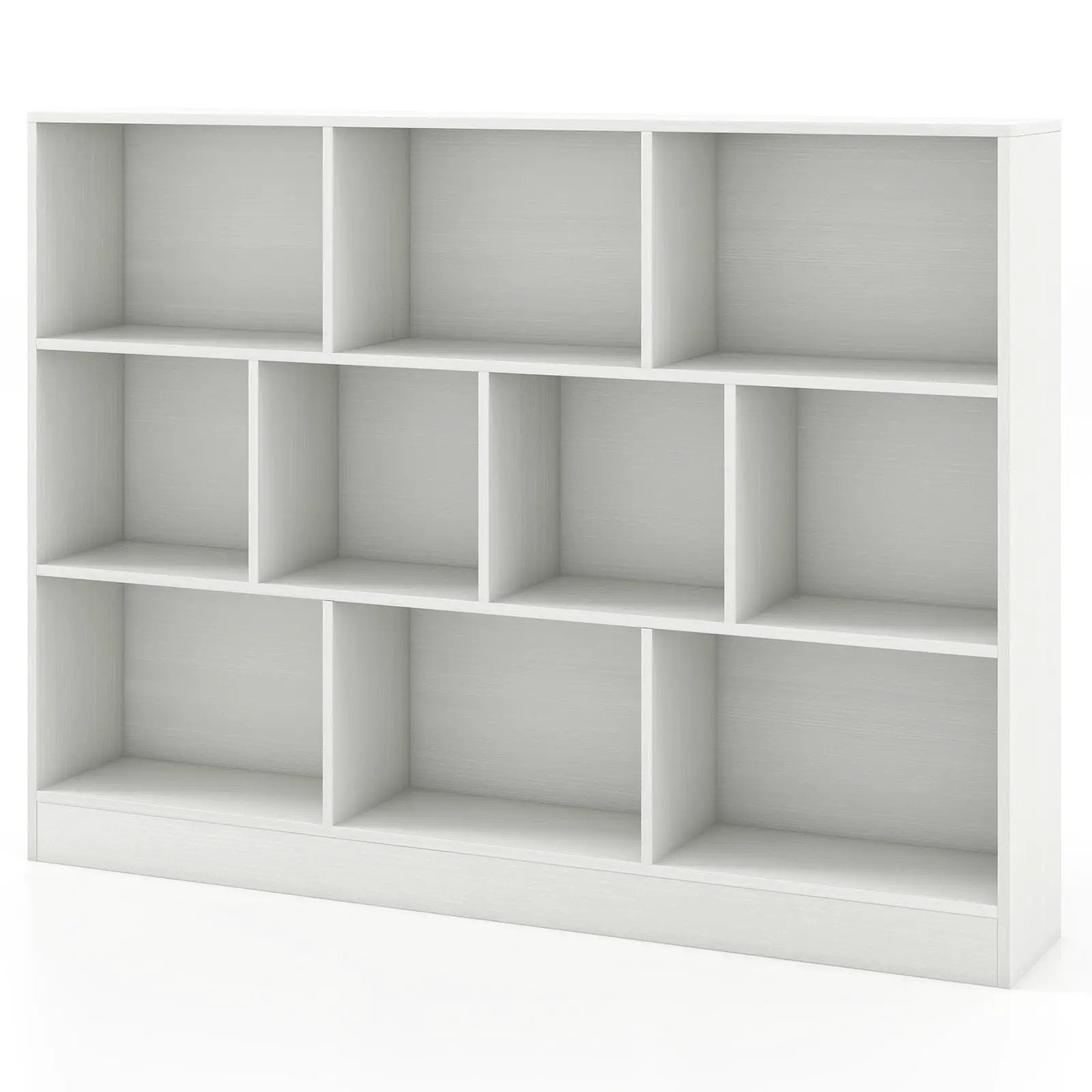 41 inches Wooden Toy Storage Organizer with 10 Cubes for Classroom Daycare Nursery Kindergarten by DirectDeals