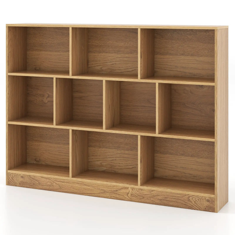 41 inches Wooden Toy Storage Organizer with 10 Cubes for Classroom Daycare Nursery Kindergarten by DirectDeals