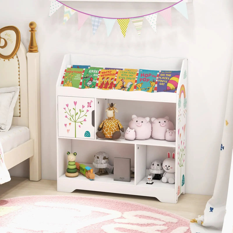 Kids Toy Storage Organizer with Book Shelf and Storage Cabinet by DirectDeals