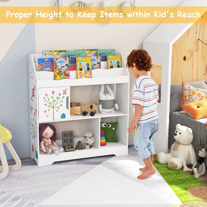 Kids Toy Storage Organizer with Book Shelf and Storage Cabinet by DirectDeals