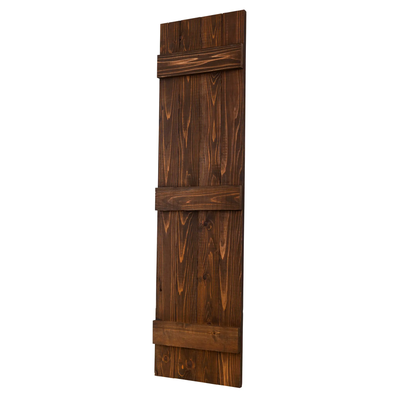 Traditional Board & Batten Exterior Wood Shutters - Cedar - Set of 2 by Dogberrycollections