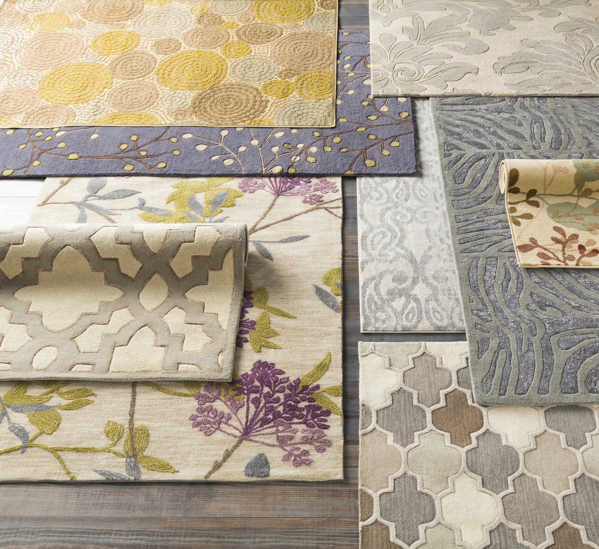 Elsu Brown Beige Wool Rug by Boutique Rugs